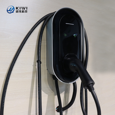 Frekuensi grid 50Hz±10Hz Tipe 1/ Tipe2 7kw EV Charging Pengisi daya kendaraan listrik dengan LCD