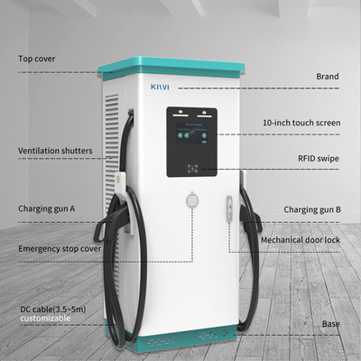 Stasiun Pengisian EV Publik Luar Ruang Dengan CCS Type 2 CHAdeMO Interface