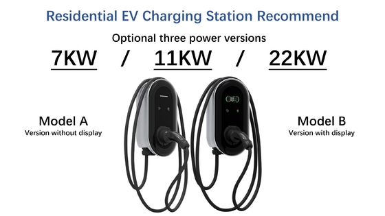 Tipe 2 Wall Charger Box 7KW 11KW 22KW Tingkat 1 2 EV EU UK FR Portugal