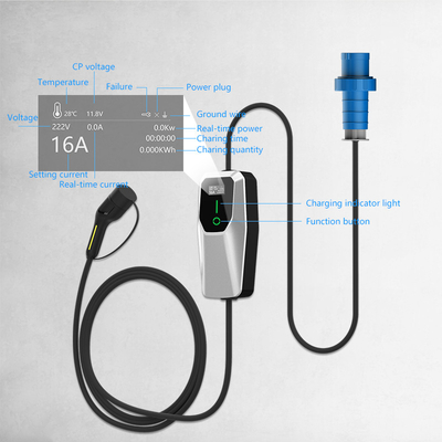 Tipe 1 3.5KW 7KW 11KW AC Level 1 2 Wall Box Ev Charger Di Parkir Jalan