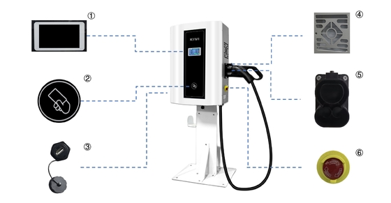 Residential Project Ev Dc Charger 4.3 Inch Touch Screen Stasiun Kendaraan Listrik CCS