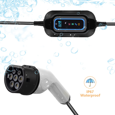 SAE J1772 Konektor Tingkat 2 Stasiun Pengisian untuk 3.5KW Output Power Portable EV Charger