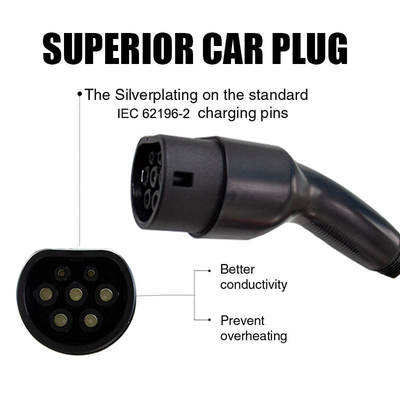 16A-32A Kabel pengisian mobil untuk konektor pengisi daya kendaraan listrik portabel KIWI EV