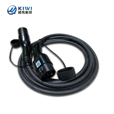 UL94-V0 Kelas Api 16A-32A Tipe 1 sampai Tipe 2 Kabel Pengisian EV untuk Kendaraan Listrik