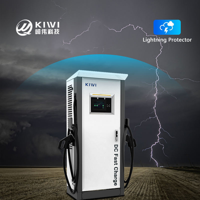Tegangan Keluar DC 200V-1000V 60KW 120KW CCS2 Chademo Type2 EV DC Charging Stack untuk EV