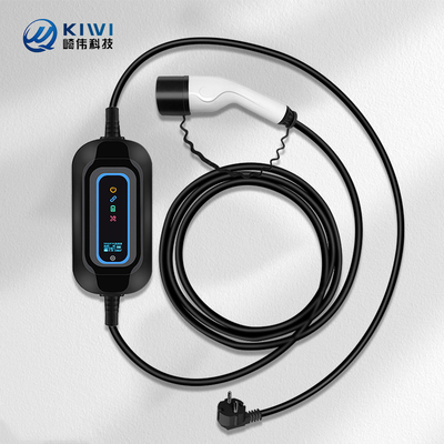 220V KIWI 3.5KW Portable EV Charger Type 2 16A J1772 untuk stasiun pengisian mobil listrik