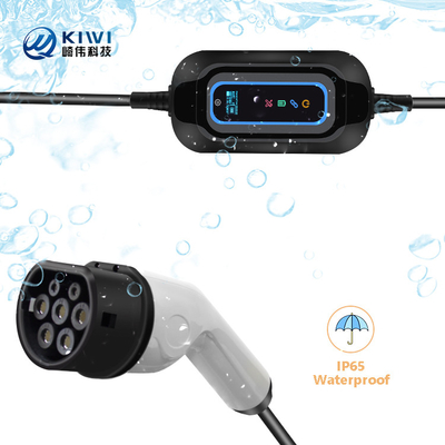 220V KIWI 3.5KW Portable EV Charger Type 2 16A J1772 untuk stasiun pengisian mobil listrik