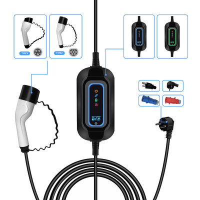 Tesla Model 2 3.5kw Ev Charger Level 1 Plug In Charger Output Current 16A Portable untuk Hotel