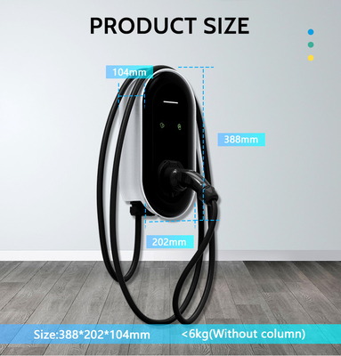 220Vac /-10% Output Voltage 7kw Type2 Wallbox 32A Carica e Gioca EV Charger untuk Rumah