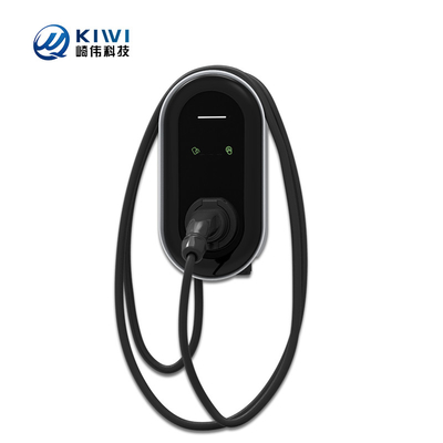 Stasiun pengisian EV 220V yang dipasang di dinding untuk ModelX 7kw Charger Stack Type 2 Fast Charging