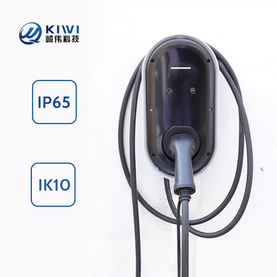 RS485 Komunikasi 7kW Output Power Type 2 EV Car Charger Wallbox untuk 16A 32A 40A