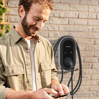 220V-380V Lantai berdiri dipasang di dinding 50Hz Car Charger EV IP54-IP67 Perlindungan AC Kebocoran RCD