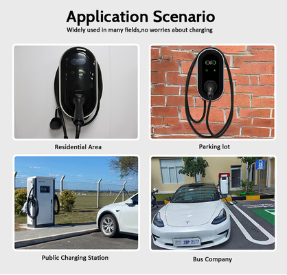 Tipe 2 22kW Tiga Fase AC Output Current EV Charger Wallbox dengan RFID App OCPP Fungsi