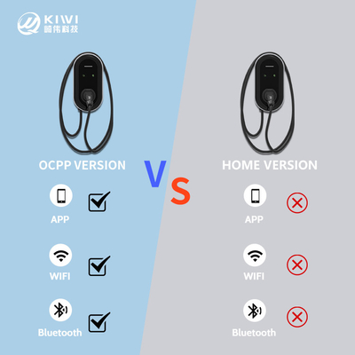 Pengecas cepat EV 22KW dipasang di dinding/kolom KIWI untuk tegangan input 380v dan kabel tipe 1 2