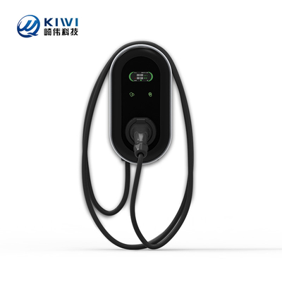 KIWI LCD Mini Opcc 220V Stasiun Pengisian Tipe 2 7kW CCS EV Charger untuk Mobil Listrik