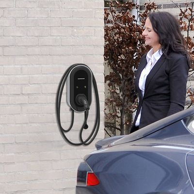 GB/T Wall Mount EV Charger OCPP 7kW EV Tingkat 2 Stasiun Pengisian Cepat Wall Charger 32A
