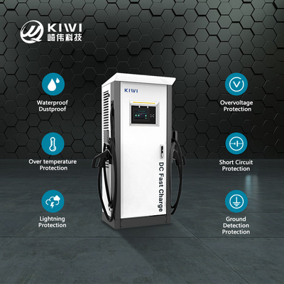 Lantai berdiri 120KW DC Output Current cepat pengisi daya mobil listrik dengan CCS 1 2 Ocpp1.6