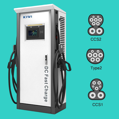 50Hz±10Hz Frekuensi Grid Chademo Type2 120KW EV DC Charging Stack untuk Kendaraan Listrik