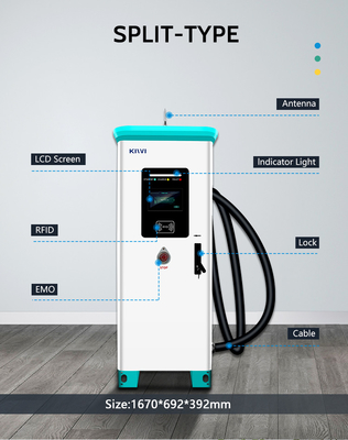 CCS1/CCS2 Interface Standard 320KW Commercial EV Charger untuk pengisian cepat di KIWI DC