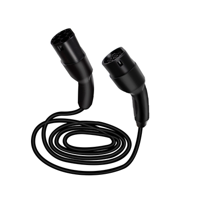 Kabel pengisi daya kendaraan listrik universal 5m 16A-32A Tipe 1 hingga Tipe 2 kabel pengisian EV