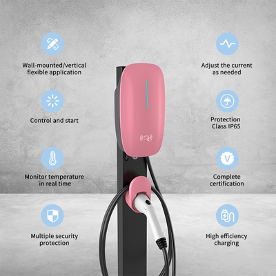 7kw 11kw 22kw Tipe 1 Tipe 2 Gbt AC EV Charger Station Memulai dan Metode Penagihan APP QRCode dengan USB Download